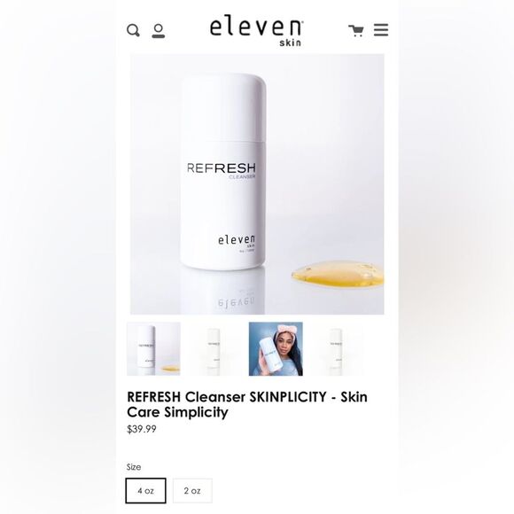 NIP New Eleven Skin Refresh Cleaner 4oz - Picture 5 of 5
